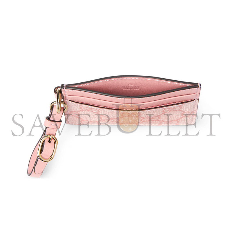 GUCCI GG EMBLEM CARD CASE WITH STRAP 819121 (10*7cm) GUCCI GG EMBLEM CARD CASE WITH STRAP 819121 (10*7cm)